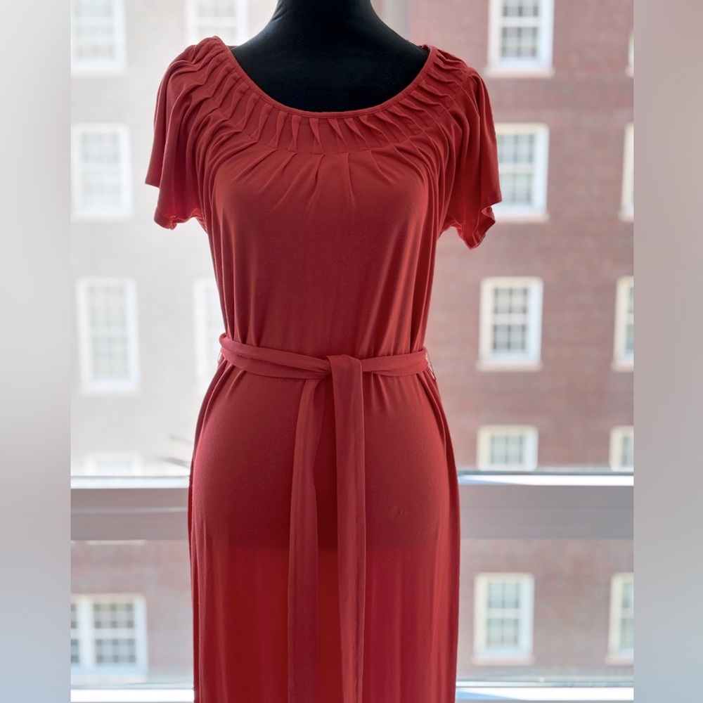 Talbots XS midi dress with tie waist
